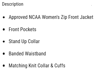 BKS240/BKS239 Smitty NCAA Women's Basketball Referee Jacket