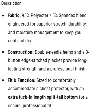 BBS350 Smitty MLB23 Replica Long Sleeve Umpire Shirts