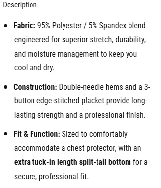 BBS349 Smitty MLB23 Replica Umpire Shirts